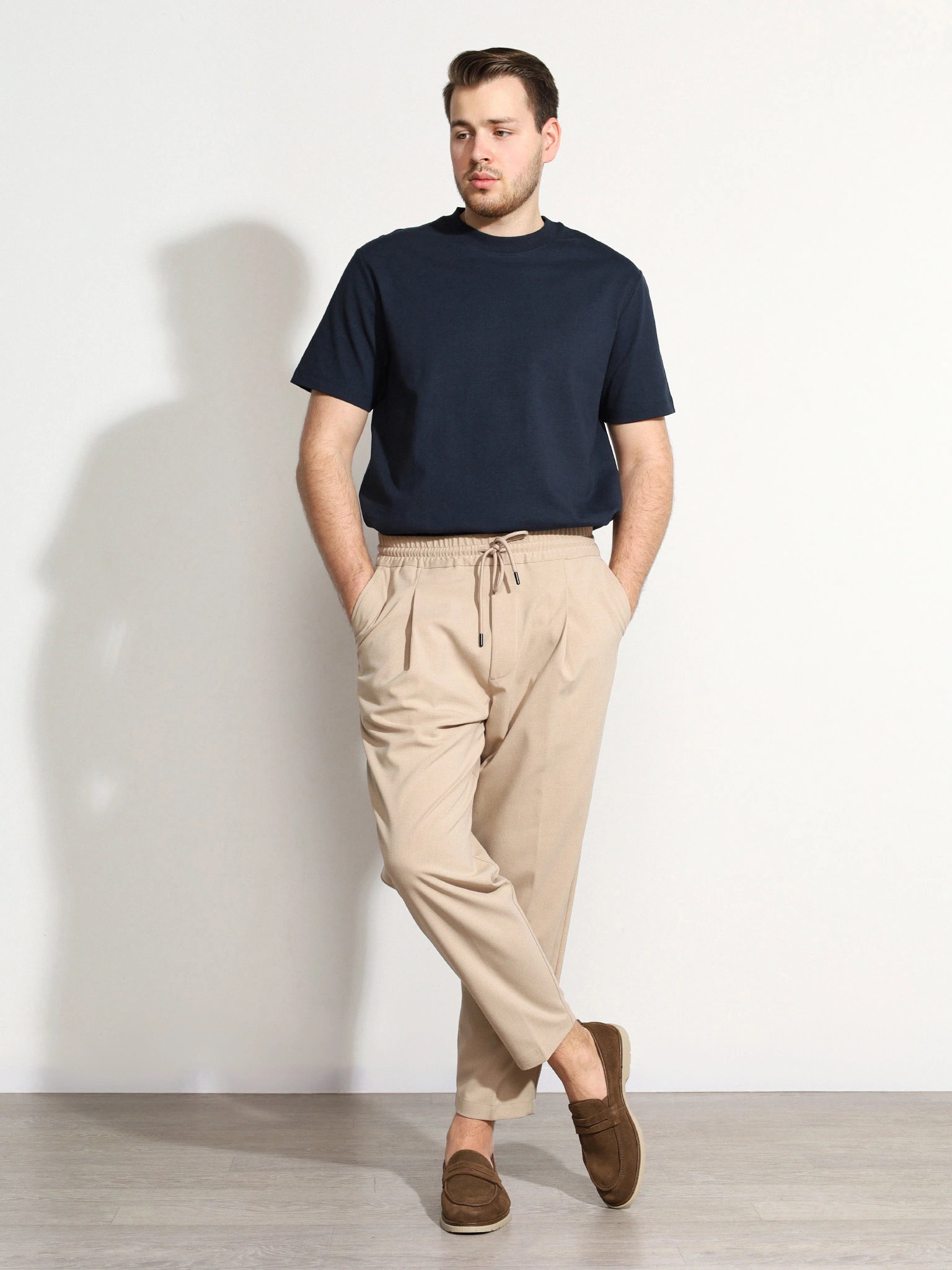 Футболка темно-синего цвета из хлопка